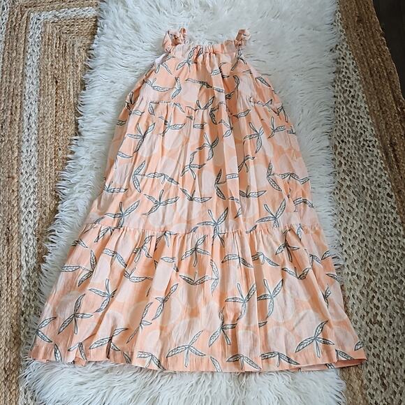 Jessica Simpson Girls Peach Print Midi Dress - Picture 1 of 5